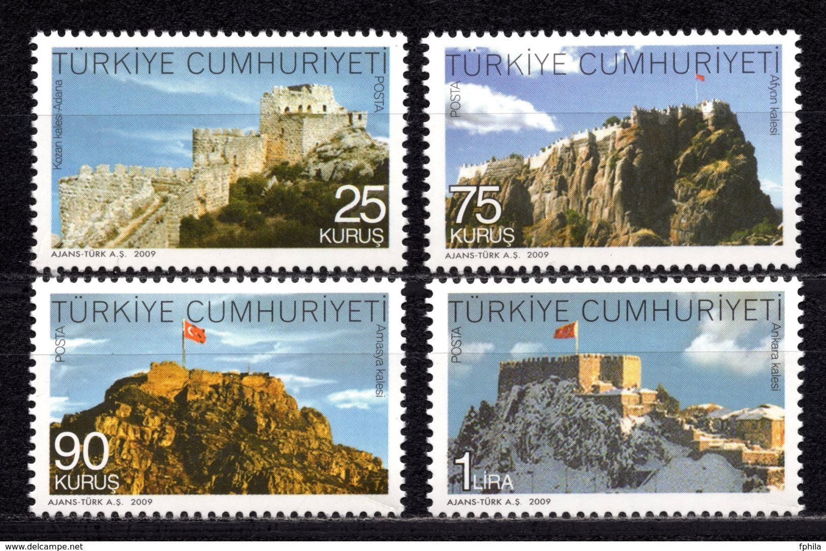 2009 TURKEY THE CASTLES MNH ** - Unused Stamps