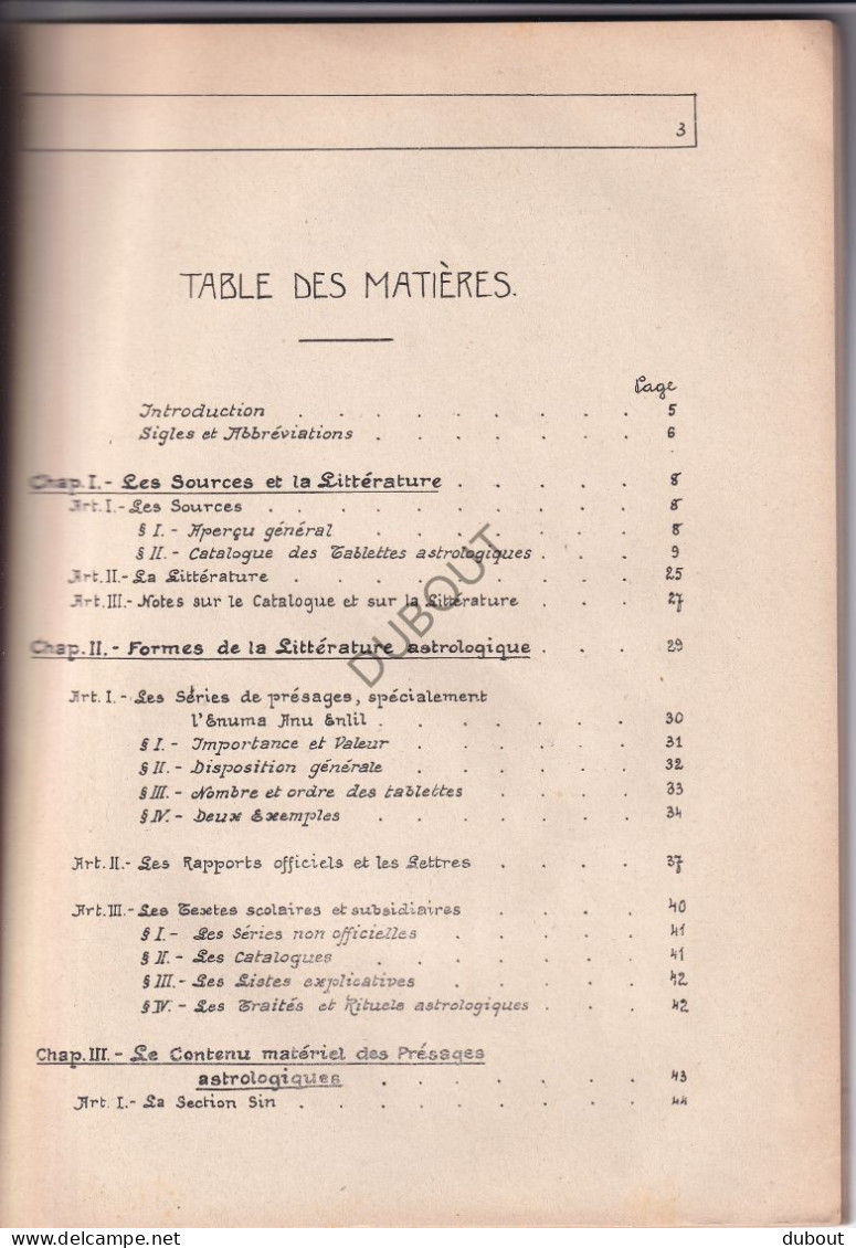 Astrologie - Les Présages Astrologiques - P. Hilaire De Wynghene, Kapucijn, Rome 1932, Avec Dédicace (V2429) - Astronomía