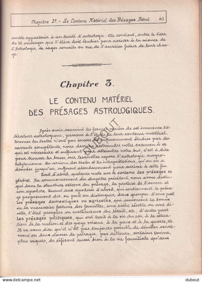 Astrologie - Les Présages Astrologiques - P. Hilaire De Wynghene, Kapucijn, Rome 1932, Avec Dédicace (V2429) - Astronomie