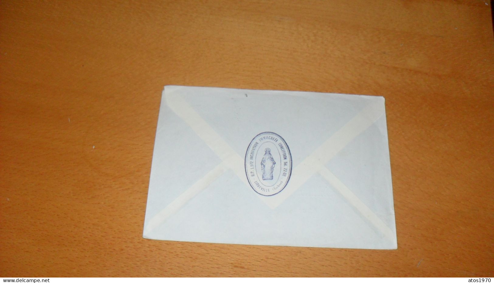 ENVELOPPE DE 1971../ INSTITUTION IMMACULEE CONCEPTION LIBREVILLE GABON..POUR PARIS CACHETS + TIMBRES X2 - Gabon (1960-...)