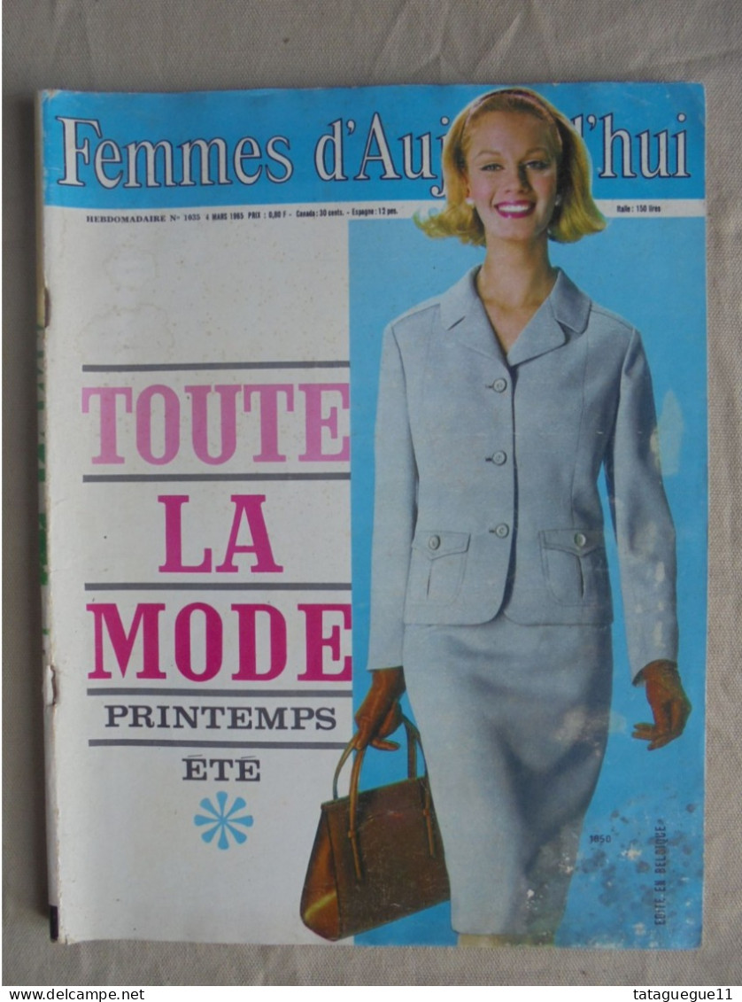 Ancien - Revue Femmes D'Aujourd'hui N° 1035 - 4 Mars 1965 - Mode