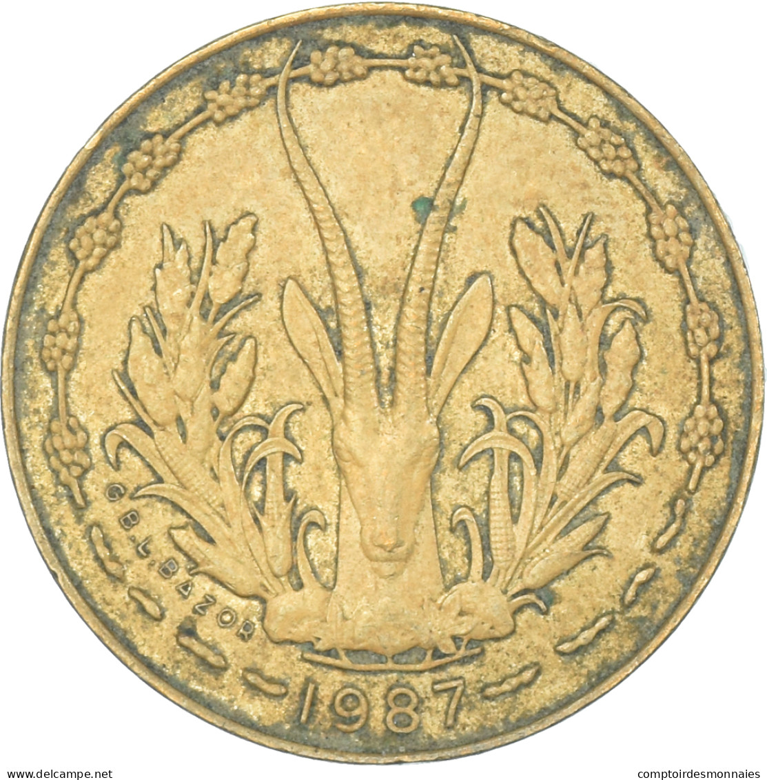 Monnaie, Communauté économique Des États De L'Afrique De L'Ouest, 5 Francs - Ivory Coast