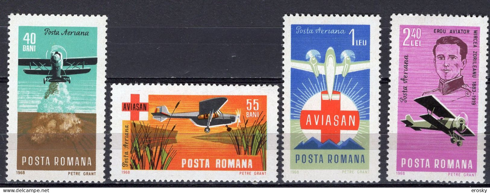 S2554 - ROMANIA ROUMANIE AERIENNE Yv N°214/17 ** Aviation - Unused Stamps