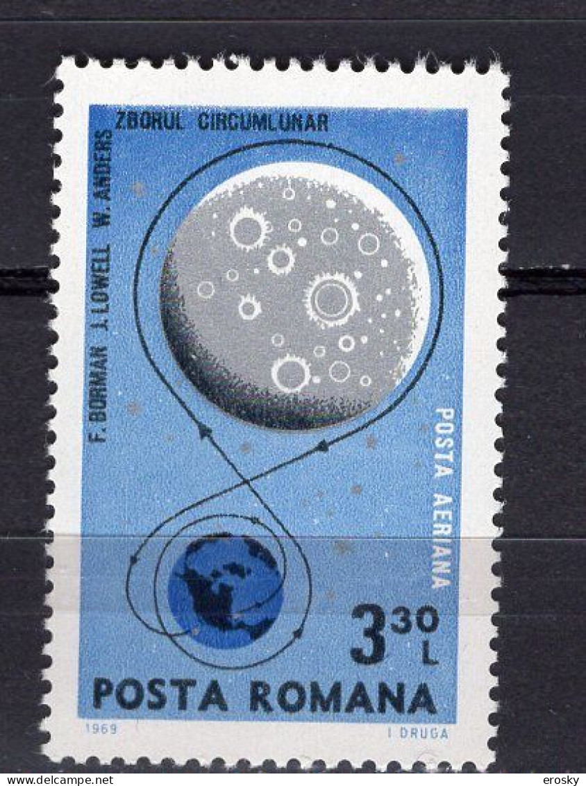 S2555 - ROMANIA ROUMANIE AERIENNE Yv N°218 **  ESPACE SPACE - Unused Stamps