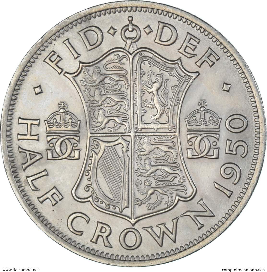 Monnaie, Grande-Bretagne, 1/2 Crown, 1950 - K. 1/2 Crown