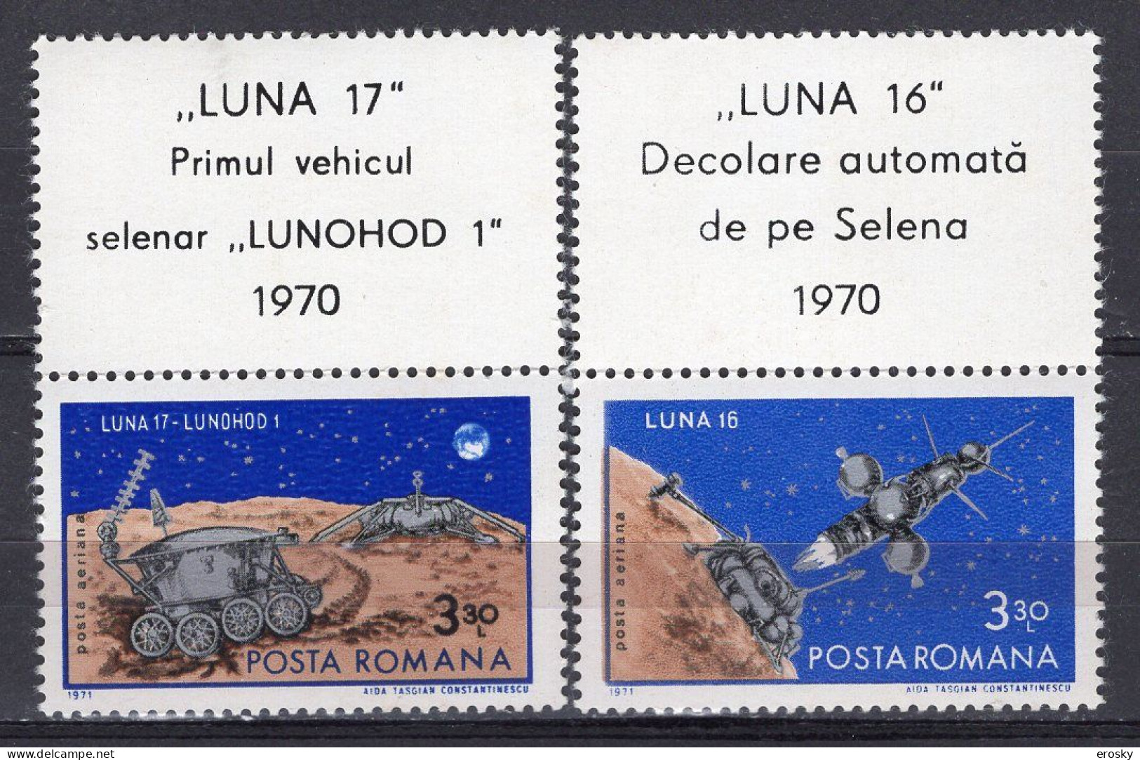 S2560 - ROMANIA ROUMANIE AERIENNE Yv N°229/30 ** Ruille (rust) Sur 230 - Unused Stamps