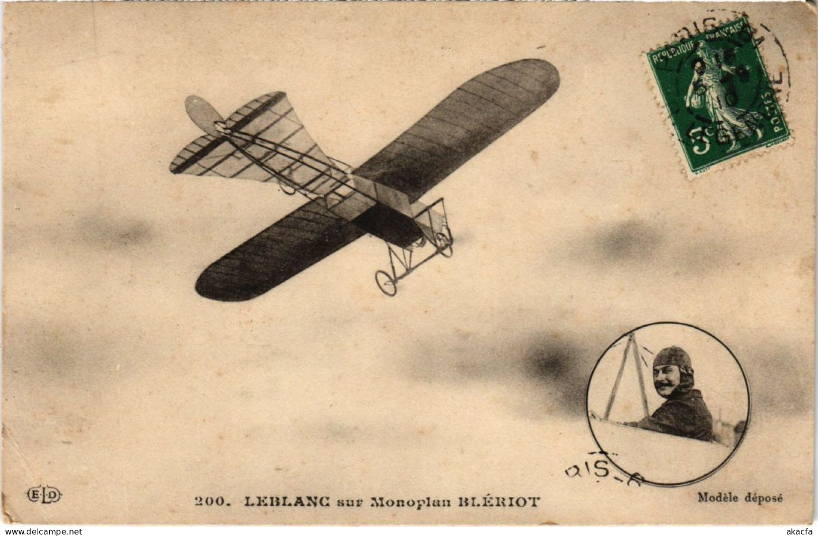 PC PILOTE AVIATEUR LEBLANC MONOPLAN BLERIOT AVIATION (a34564) - Aviateurs