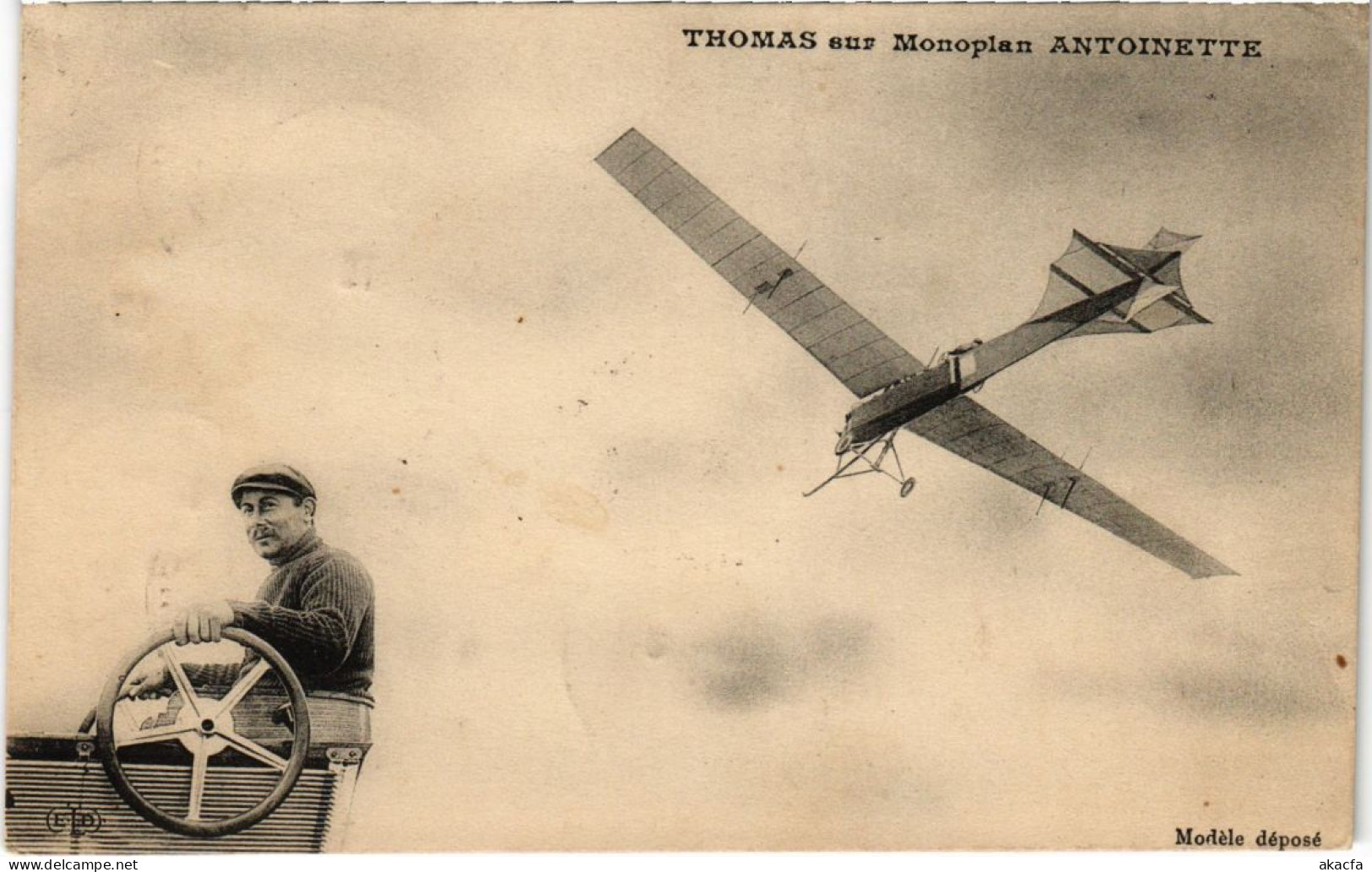 PC PILOTE AVIATEUR THOMAS MONOPLAN ANTOINETTE AVIATION (a34576) - Aviateurs