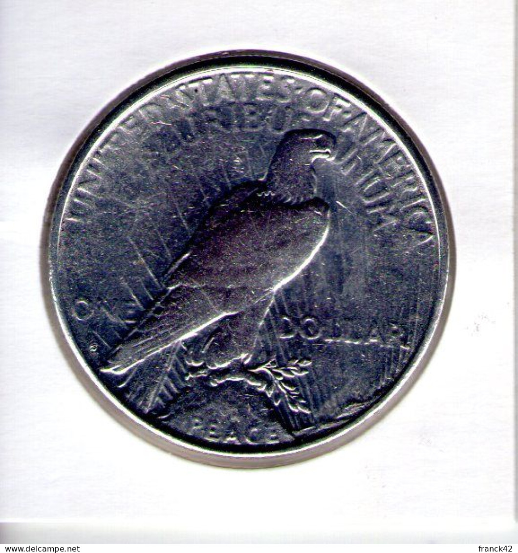 Etats Unis. 1 Dollar Peace 1923 - 1921-1935: Peace (Paix)