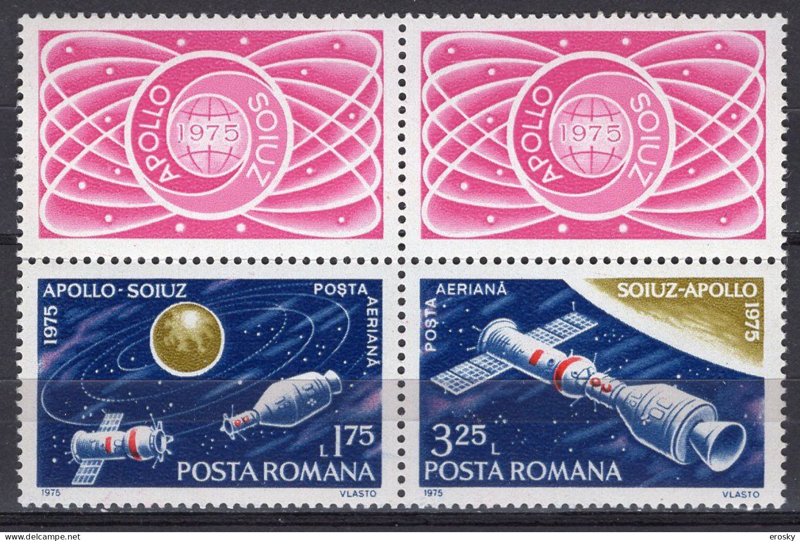 S2563 - ROMANIA ROUMANIE AERIENNE Yv N°237/38 ** ESPACE SPACE - Unused Stamps
