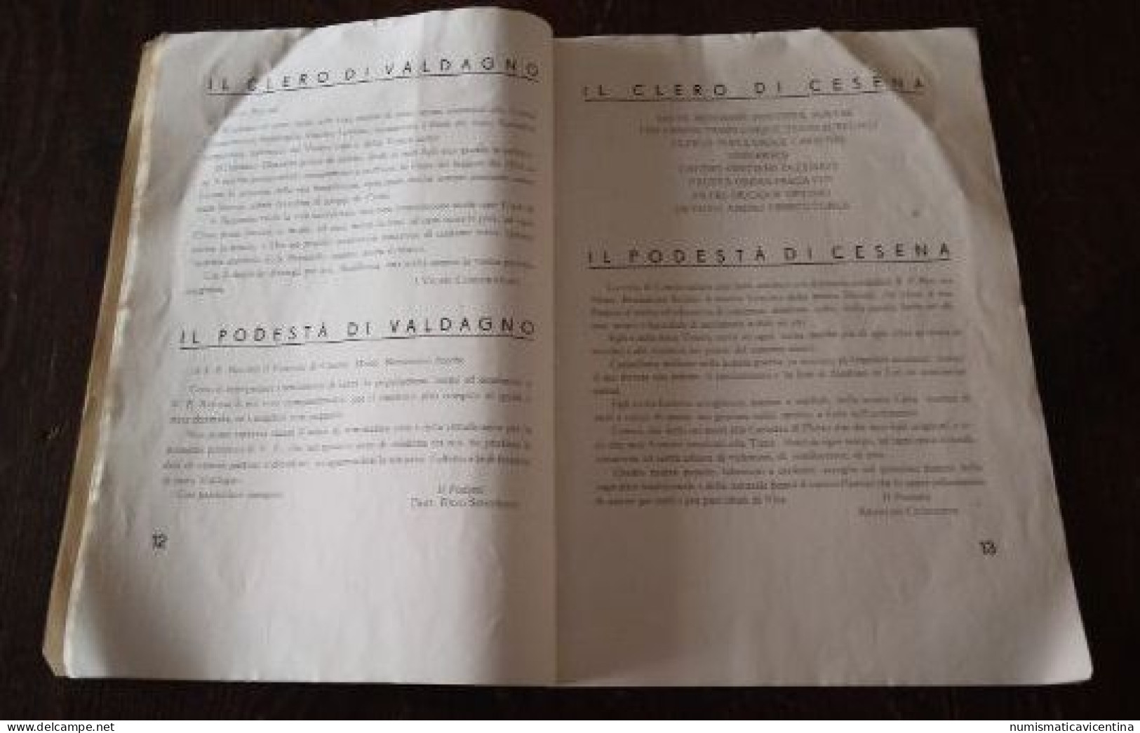 Valdagno 1939 Monsignor Beniamino Socche Valdagnese Consacrato Vescovo Di Cesena Libro A Ricordo Dell'investitura - Religione