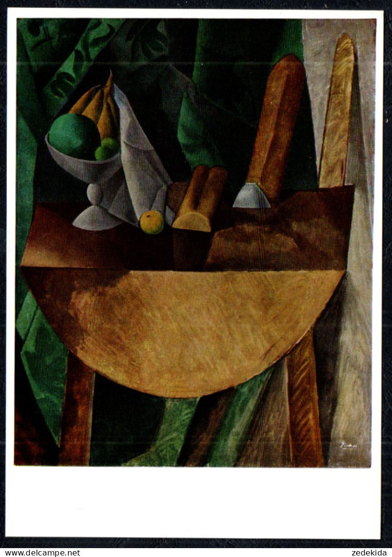 G3021 - TOP Picasso Pablo Künstlerkarte - Fruchtschale Und Brot Auf Einem Tisch - Verlag Kunstsammlung Basel - Picasso