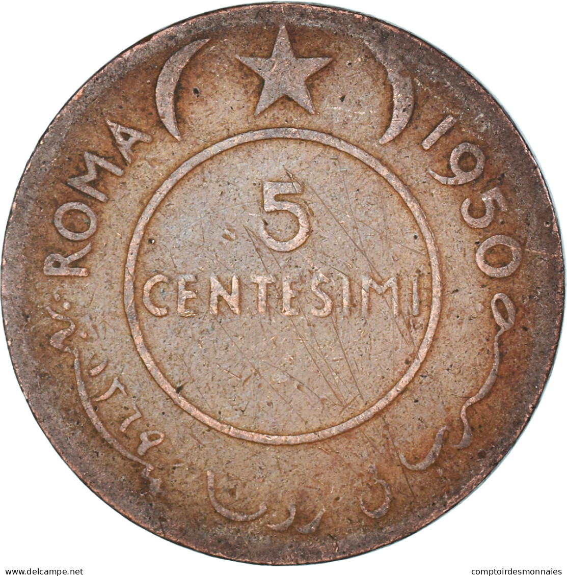 Monnaie, Somalie, 5 Centesimi, 1950 - Somalie