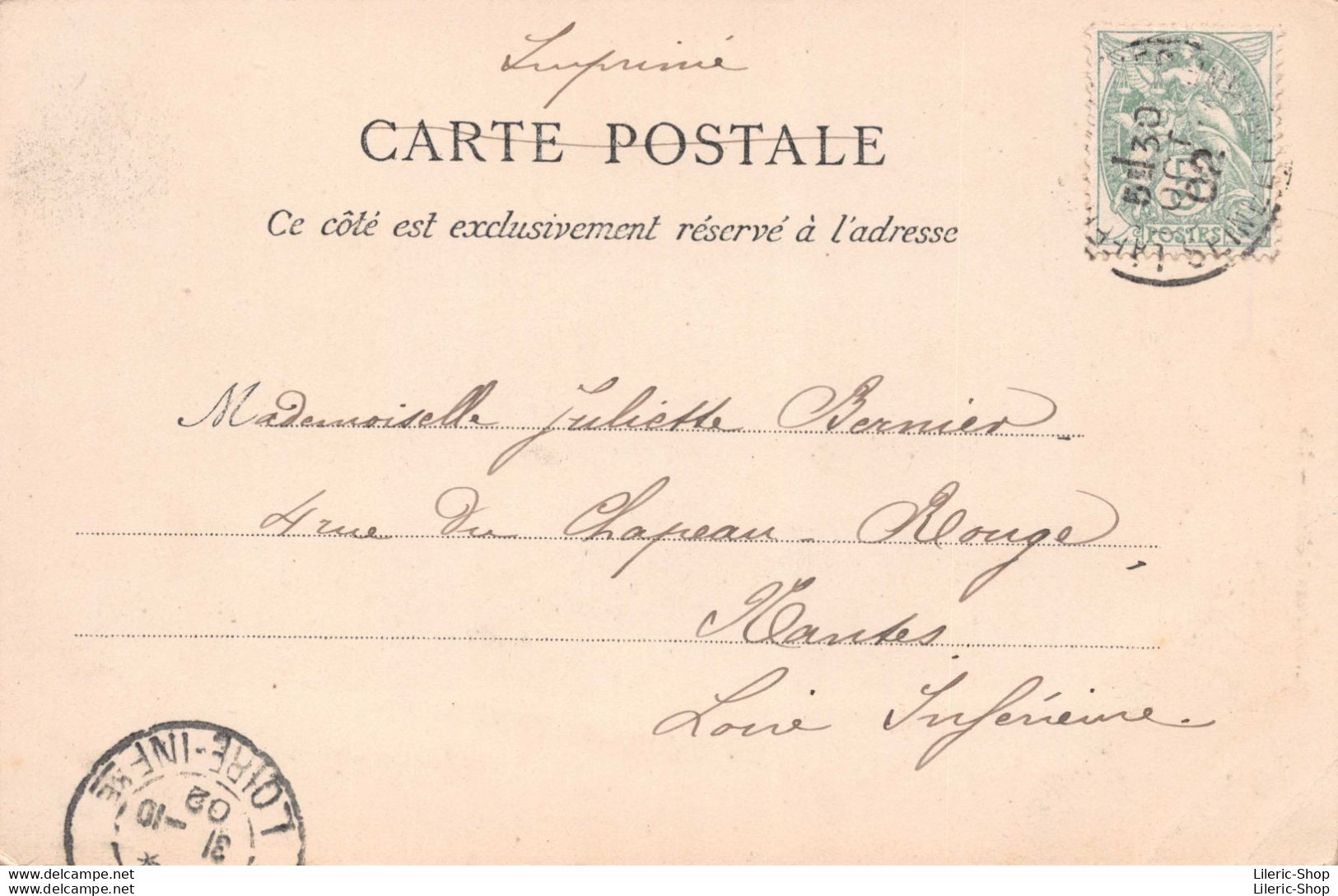 LA FERTÉ-GAUCHER (77) CPA PRÉCURSEUR 1902 ▬ RUE DE PARIS HÔTEL DU SAUVAGE ROUSSEAU LEBLANC LIBR. - La Ferte Gaucher