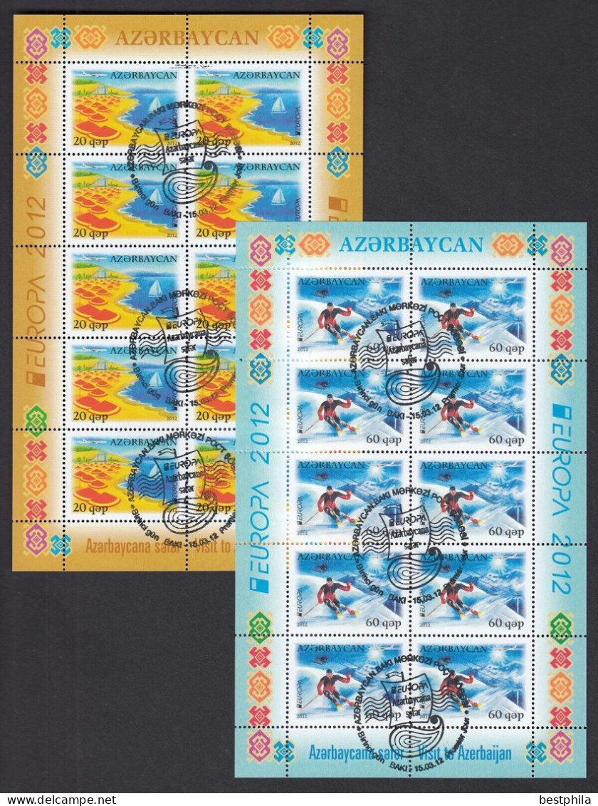 Europa Cept - 2012 - Azerbaycan, Aserbaidschan * 2.Sheetlet * First Day Stamped With Glue & USED - 2012