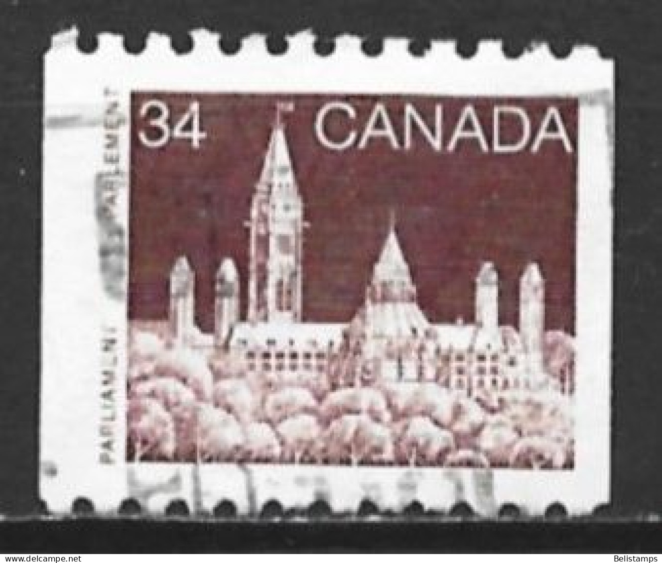 Canada 1985. Scott #952 (U) Parliament (Library)  *Complete Issue* - Coil Stamps