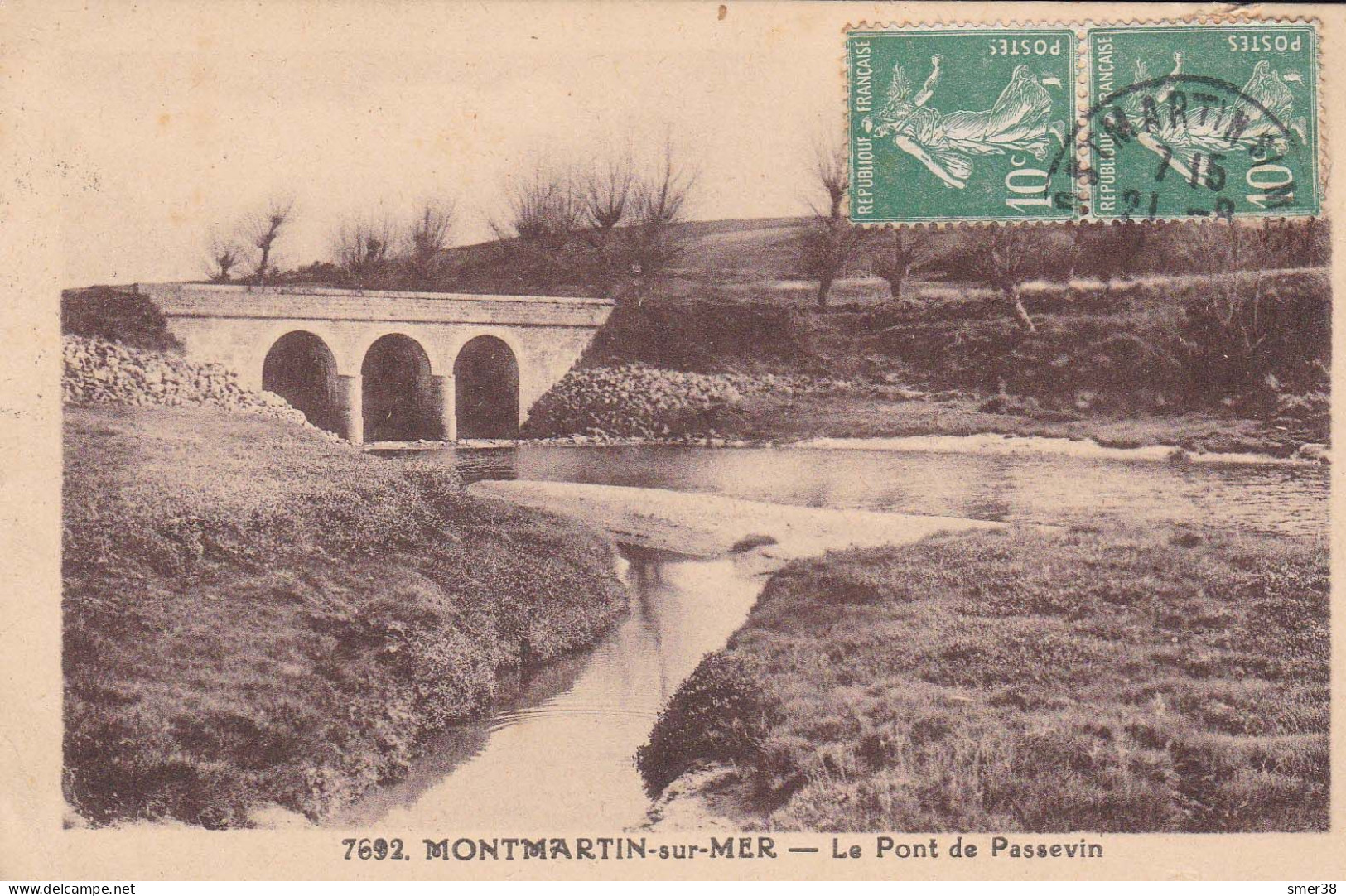 50 - Montmartin Sur Mer - Le Pont Passevin - Cpa - Montmartin Sur Mer