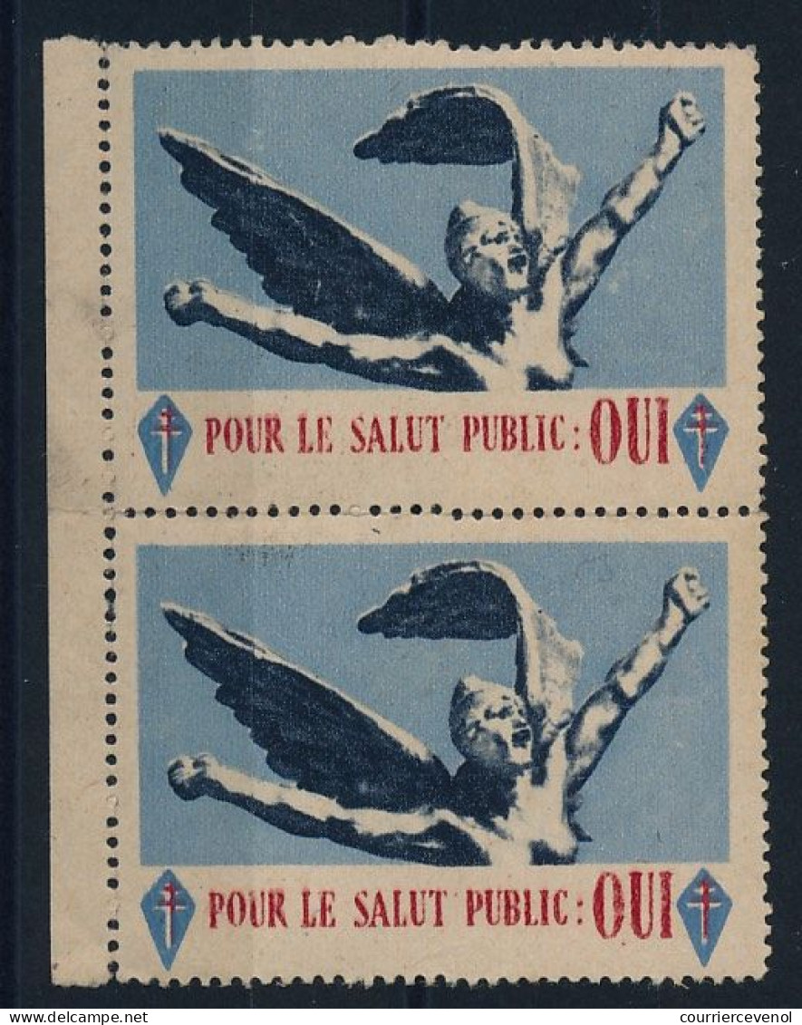 FRANCE - 2 Vignettes "Pour Le Salut Public OUI" - Campagne D'opinion En Faveur Du Général De Gaulle - 1948 - Other & Unclassified