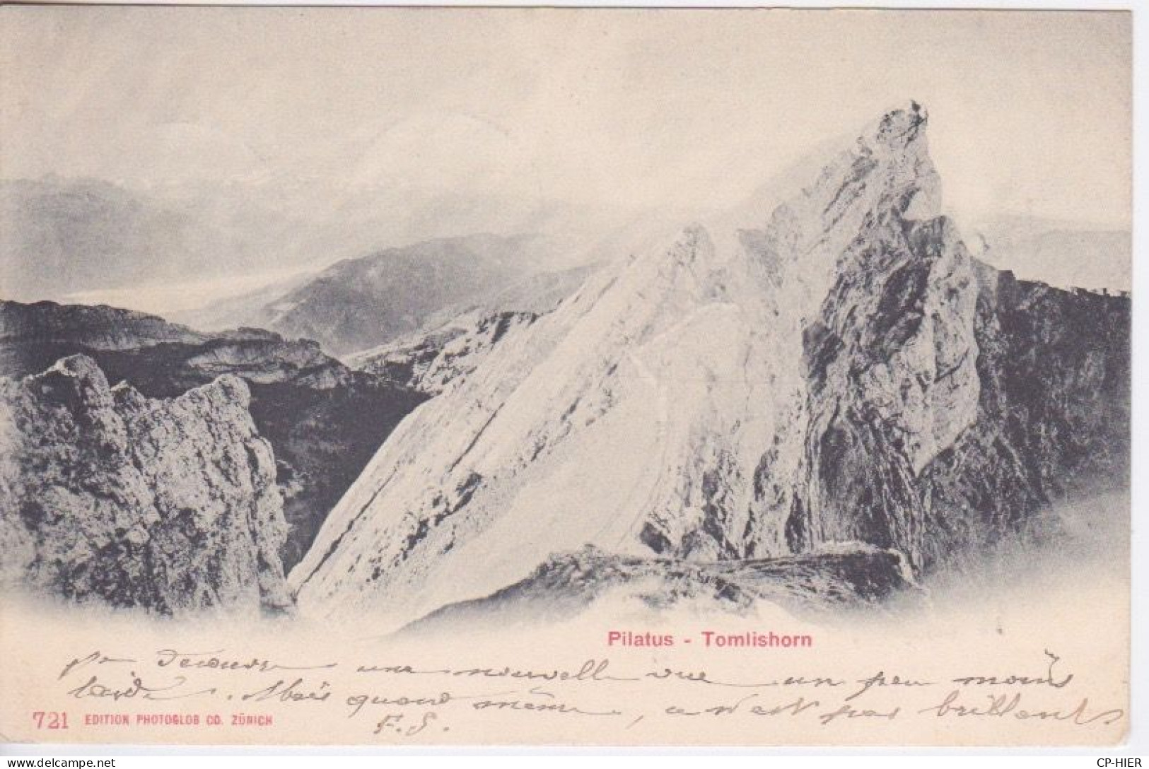 1900 - SUISSE - SCHWEIZ - SWITZERLAND - OBWALD - ALPNACH STAD - TOMLISHORN + CACHET AU DOS PHILATELIQUE 1901 - Alpnach