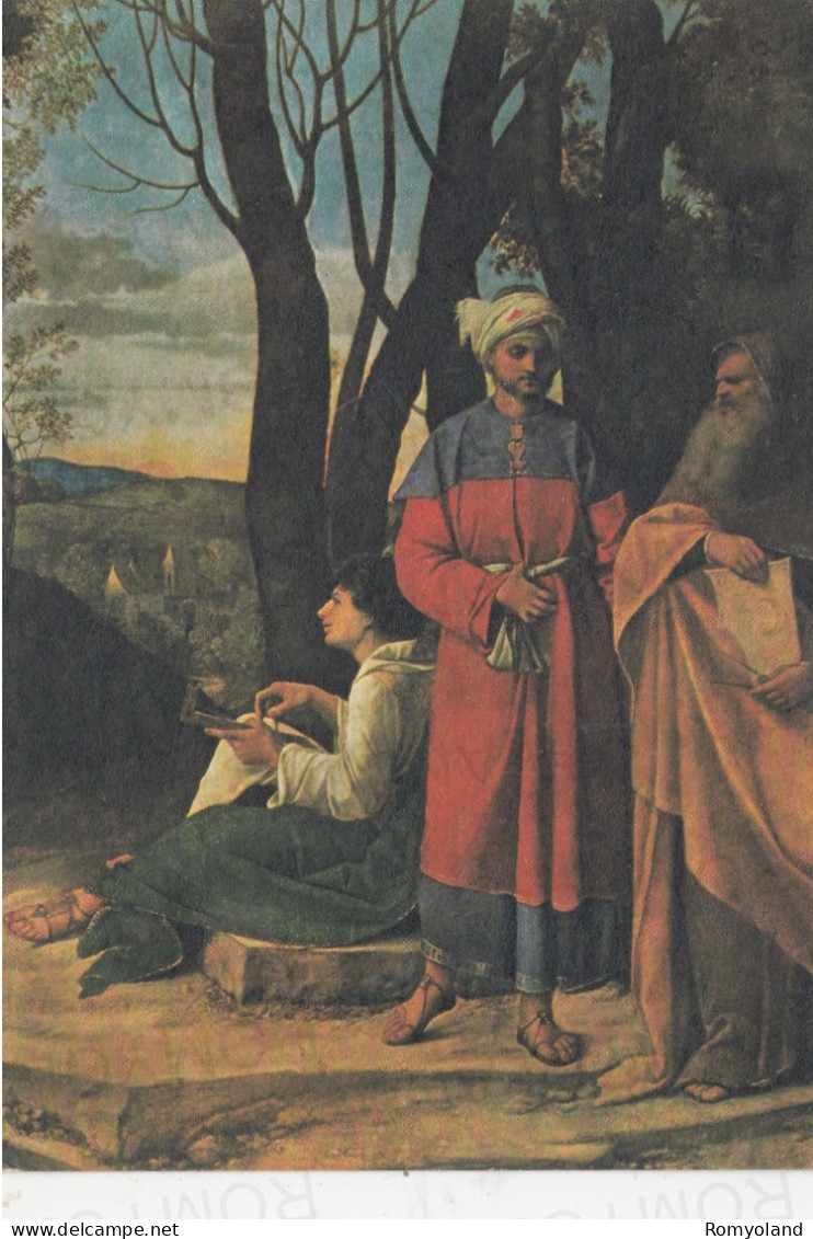 CARTOLINA  VIENNA,AUSTRIA-PINACOTECA-GIORGIONE-I TRE FILOSOFI-PARTICOLARE-NON VIAGGIATA - Museen