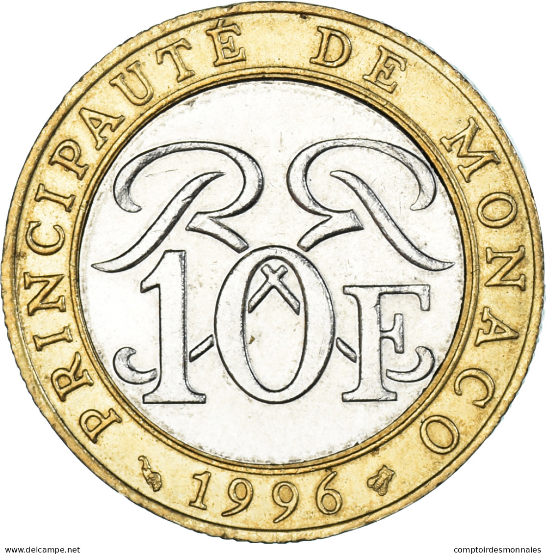 Monnaie, Monaco, 10 Francs, 1996 - 1960-2001 Nouveaux Francs