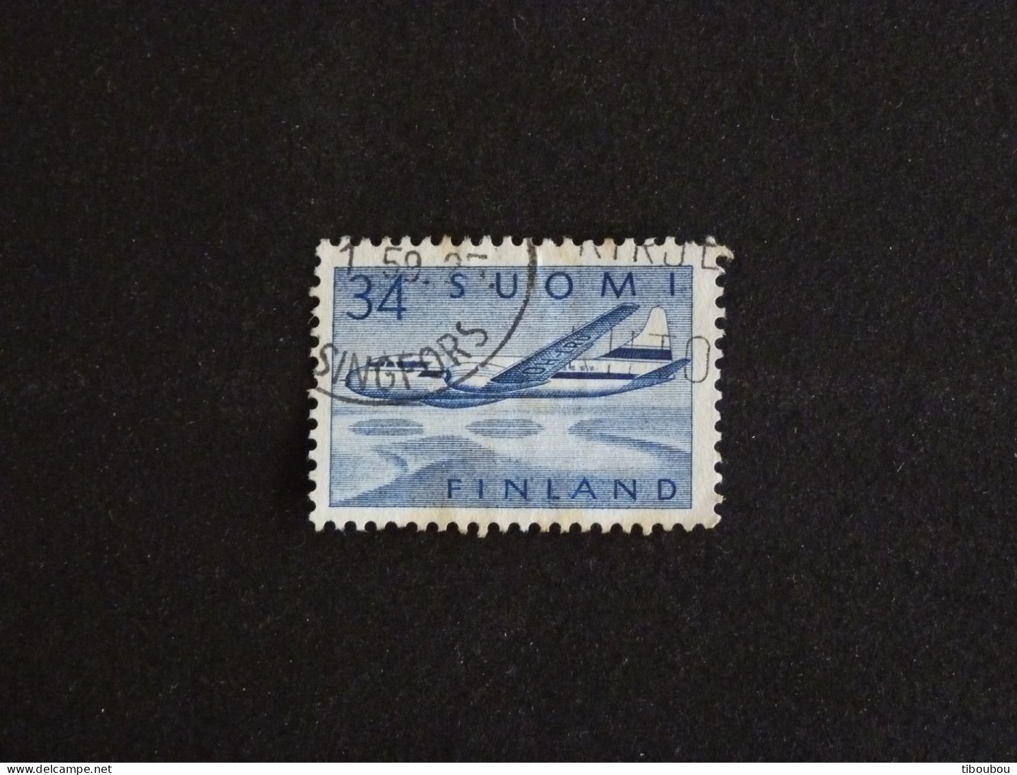 FINLANDE SUOMI FINLAND YT POSTE AERIENNE 5 OBLITERE - CONVAIR METROPOLITAIN 440 AVION PLANE - Used Stamps