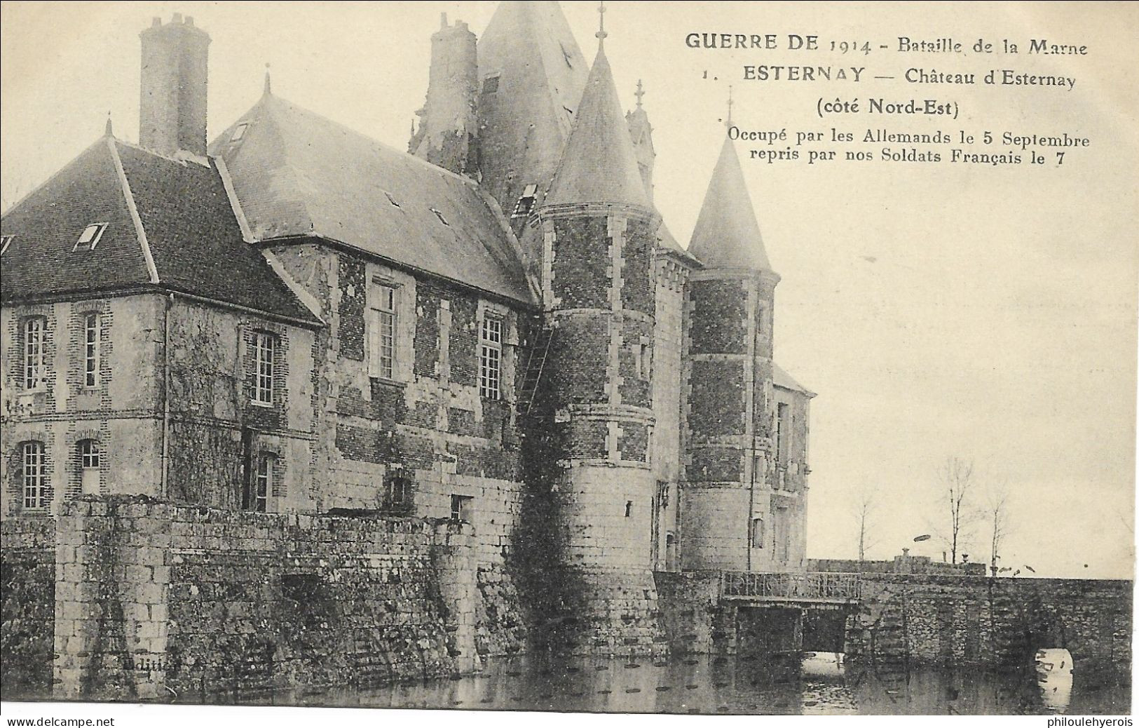 CPA 51 ESTERNAY Le Château Guerre 1914 Bataille De La Marne - Esternay