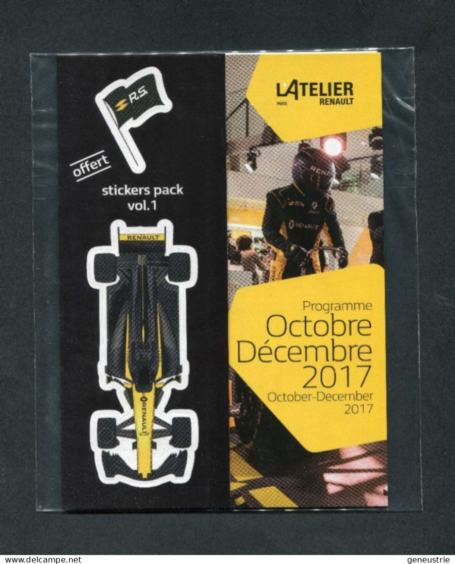 Programme Officiel Avec Stickers Autocollant "L'Atelier Renault Octobre / Décembre 2017 - Renault Sport Formula One" - Automobile - F1