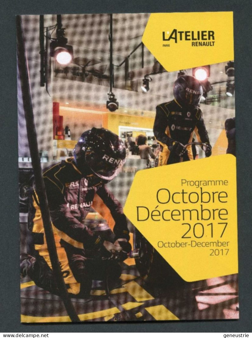 Programme Officiel Avec Stickers Autocollant "L'Atelier Renault Octobre / Décembre 2017 - Renault Sport Formula One" - Autosport - F1