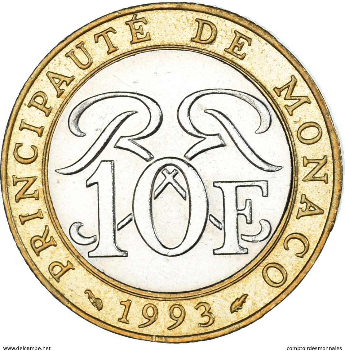 Monnaie, Monaco, 10 Francs, 1993 - 1960-2001 Nouveaux Francs
