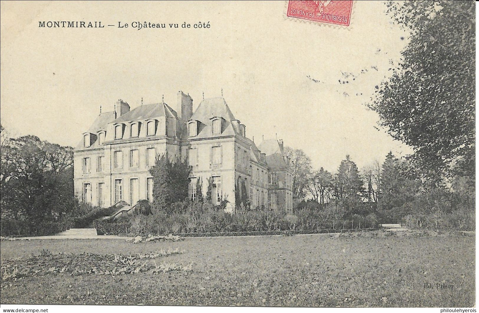 CPA 51 MONTMIRAIL Le Château 1907 - Montmirail