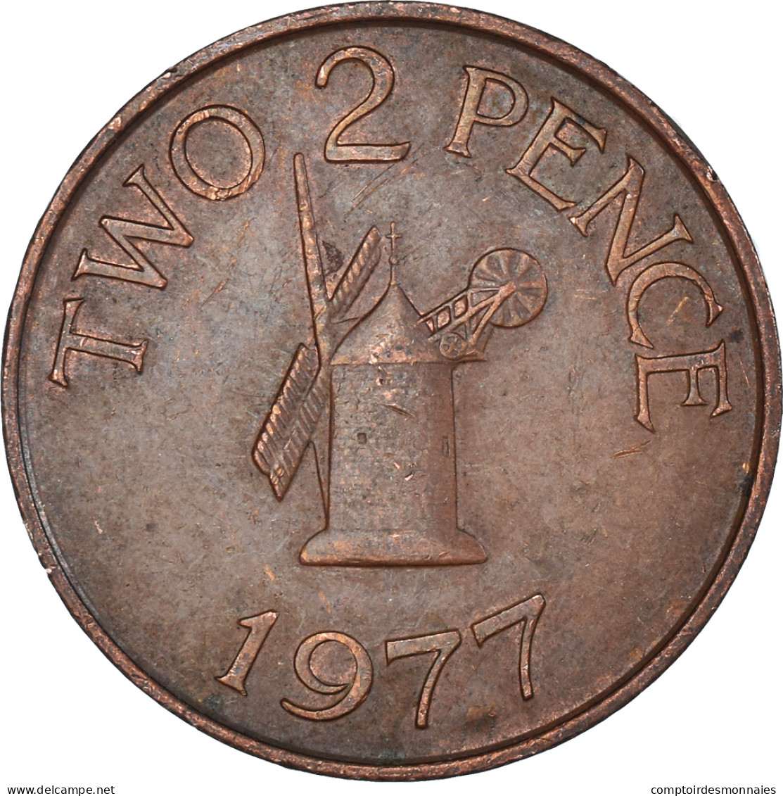 Monnaie, Guernesey, 2 Pence, 1977 - Guernesey