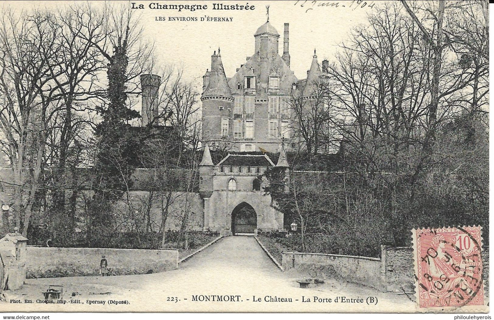 CPA 51 MONTMORT Le Château Porte D'entrée (B) Superbe 1904 - Montmort Lucy