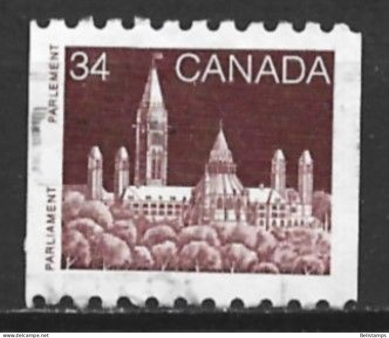 Canada 1985. Scott #952 (U) Parliament (Library)  *Complete Issue* - Coil Stamps