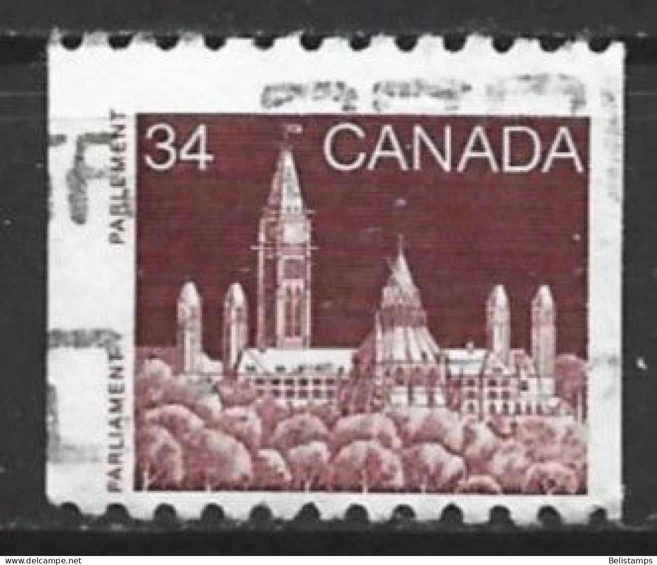 Canada 1985. Scott #952 (U) Parliament (Library)  *Complete Issue* - Rollo De Sellos