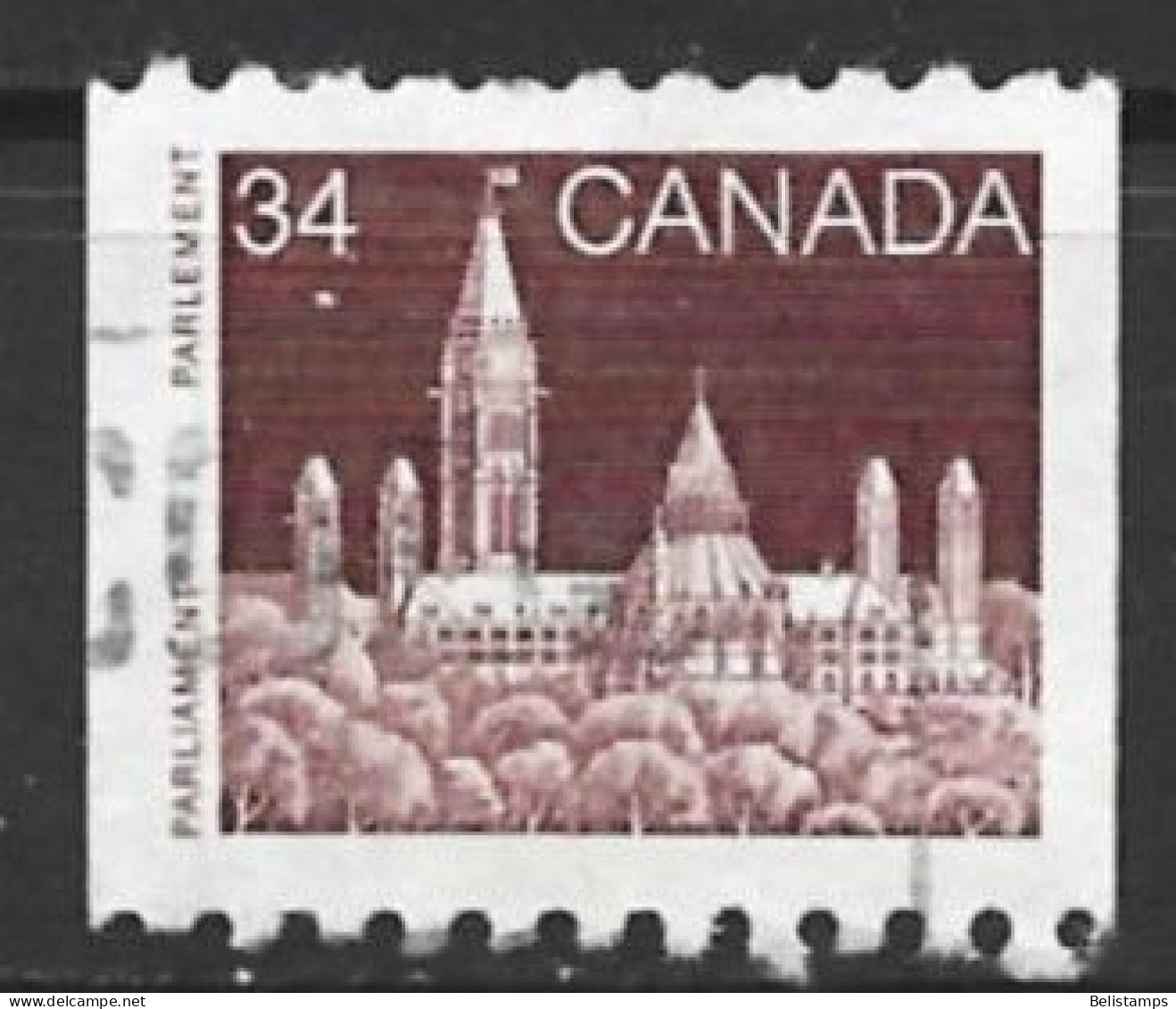 Canada 1985. Scott #952 (U) Parliament (Library)  *Complete Issue* - Coil Stamps