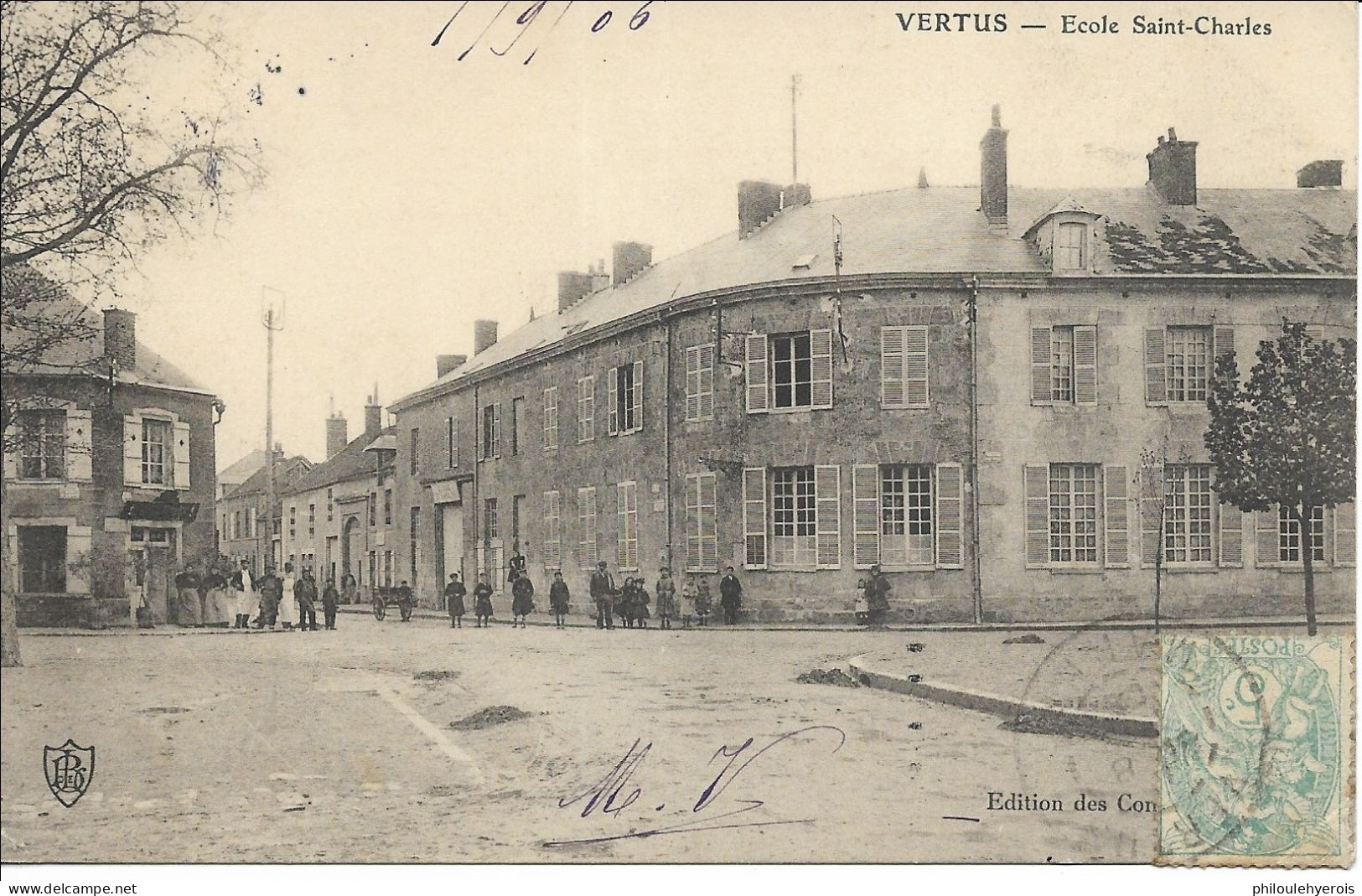 CPA 51 VERTUS  école St Charles 1906 Superbe - Vertus