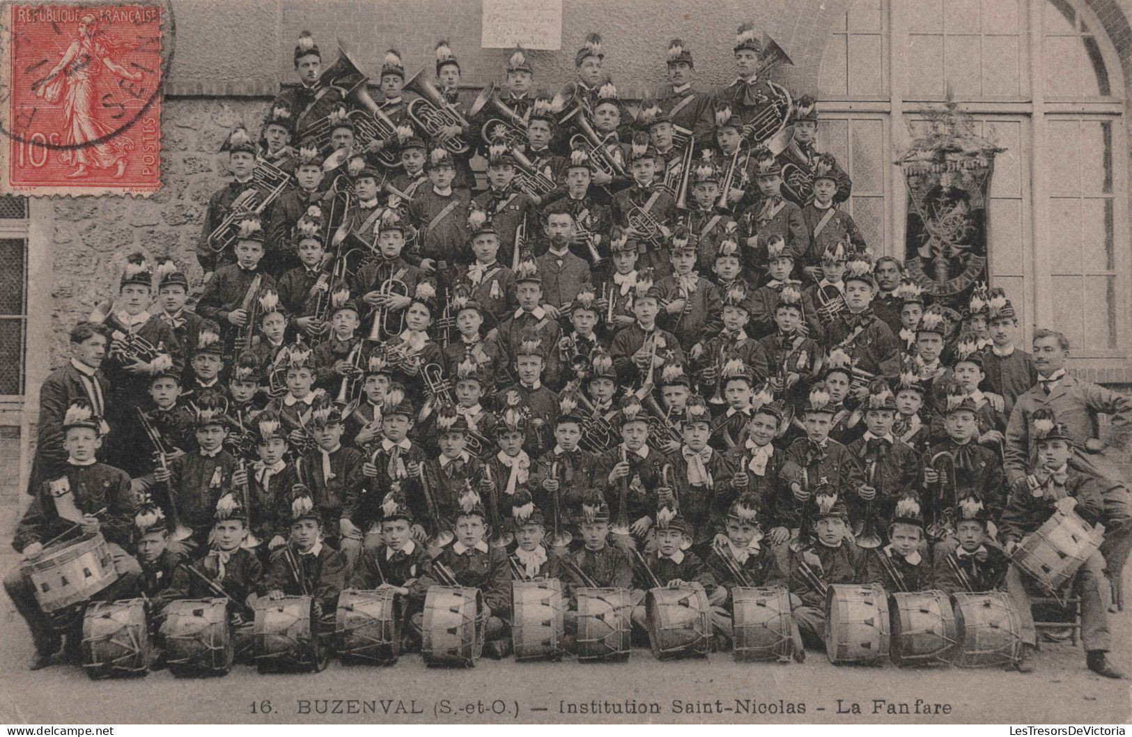 MUSIQUE - Buzenval - Institution Saint Nicolas - La Fanfare - Carte Postale Ancienne - - Music And Musicians