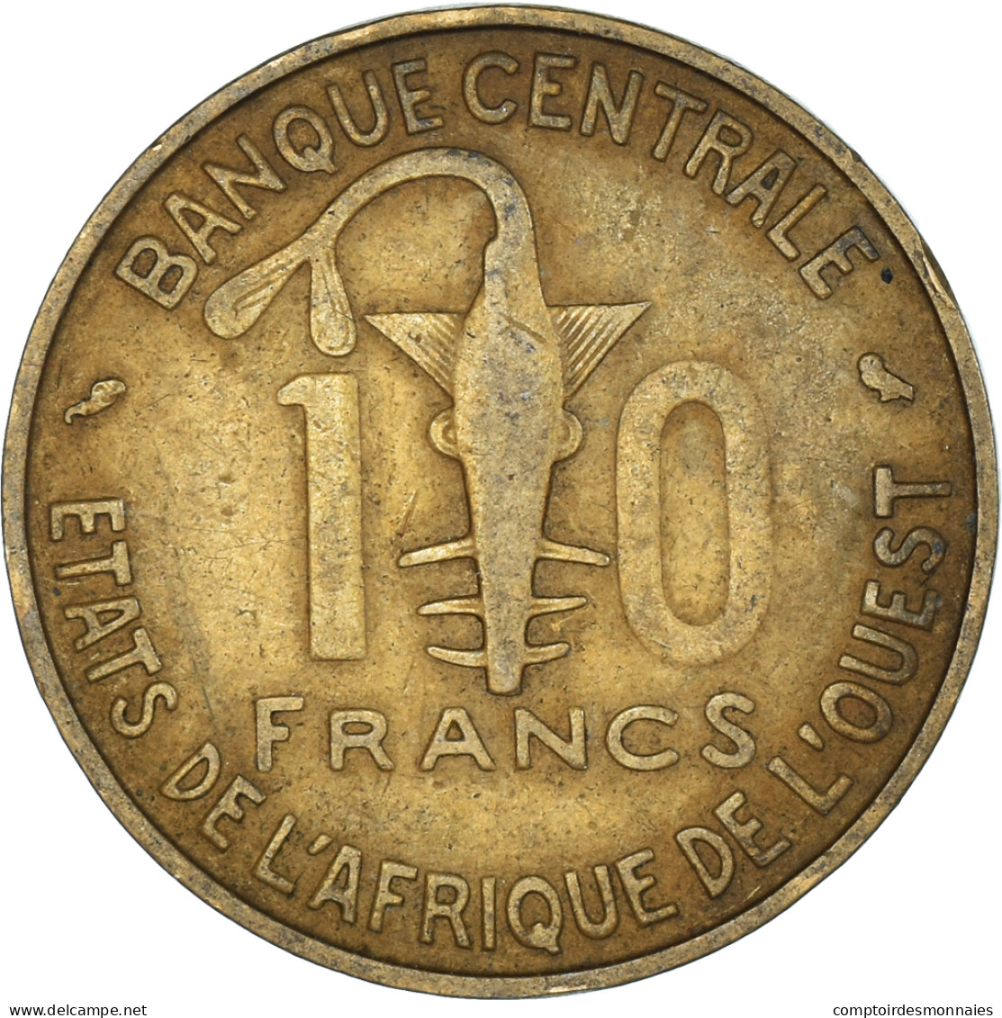 Monnaie, Communauté économique Des États De L'Afrique De L'Ouest, 10 Francs - Côte-d'Ivoire