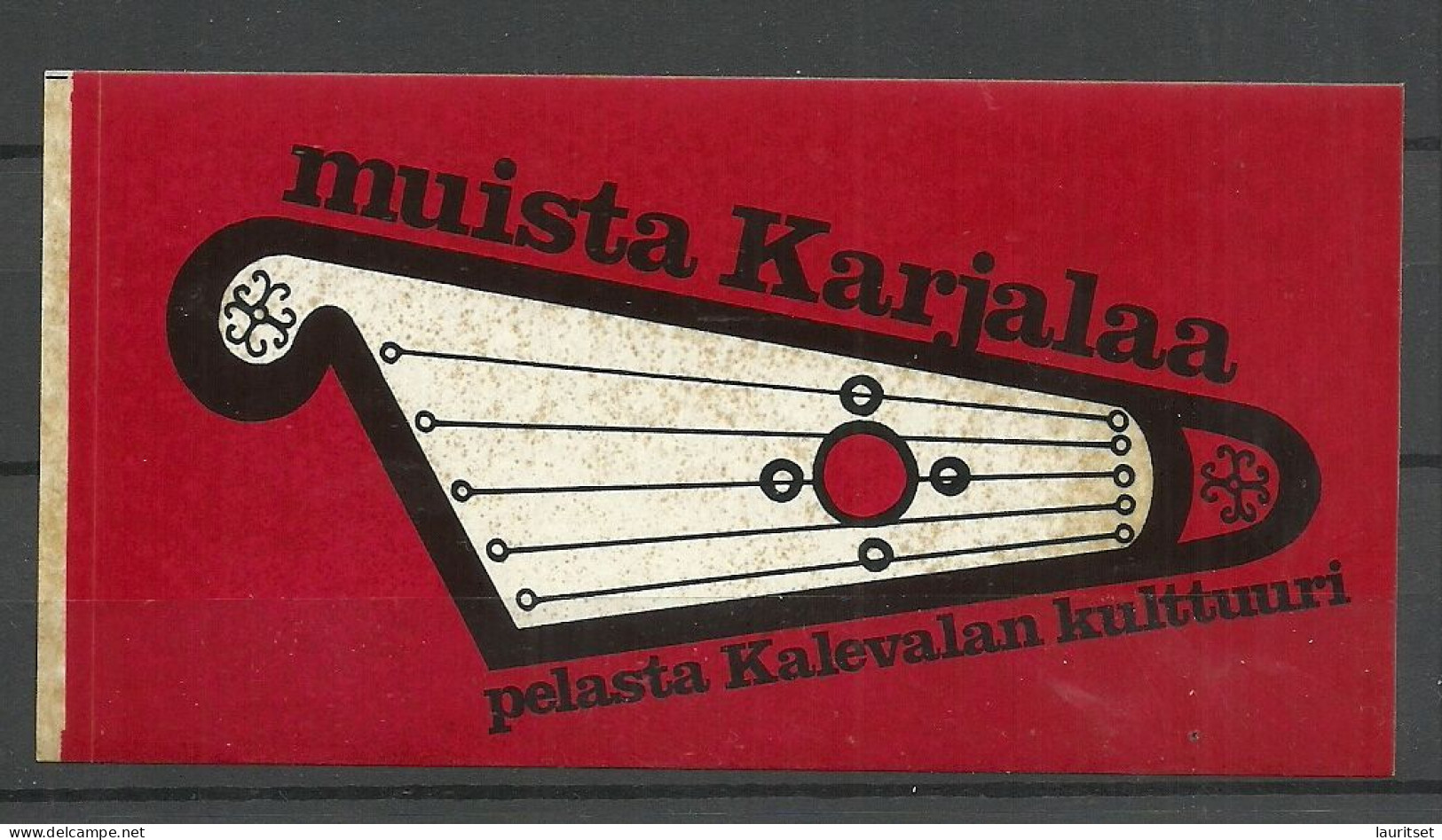 Finland Vignette Poster Stamp Sticker Aufkleber Karjala Culture Music, Unused - Autres & Non Classés