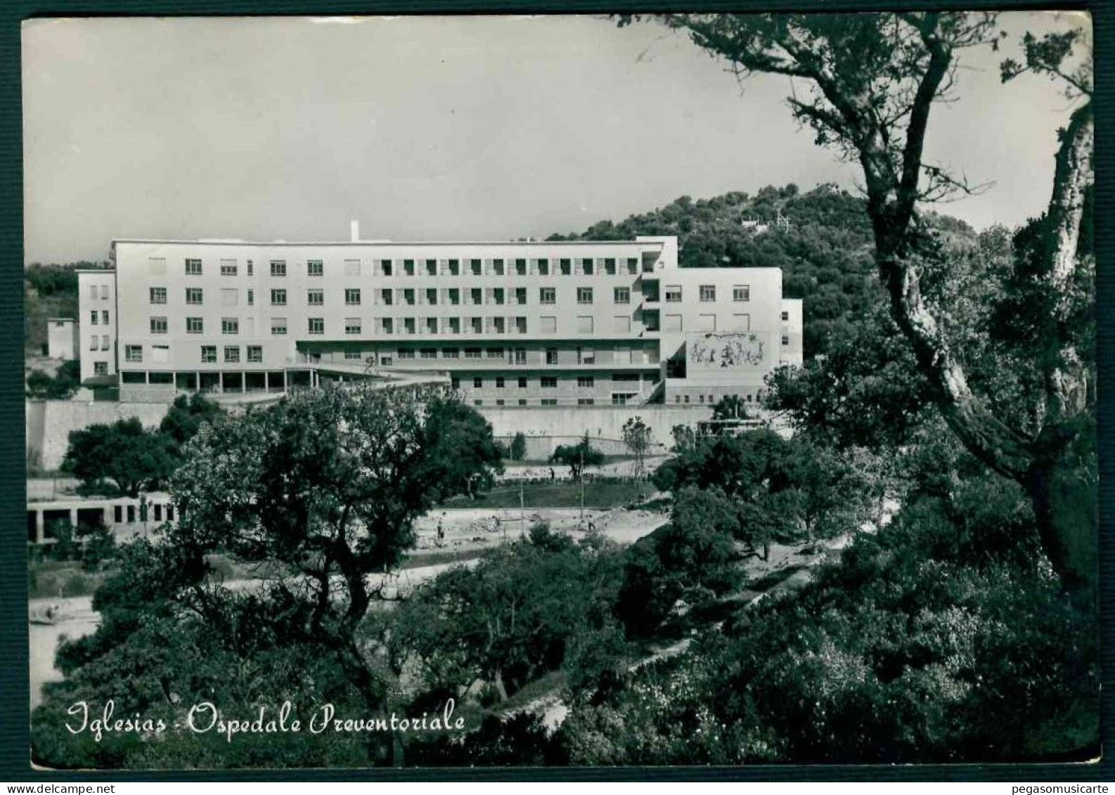 VZ158 - IGLESIAS PIAZZA OSPEDALE PREVENTORIALE 1956 - Iglesias