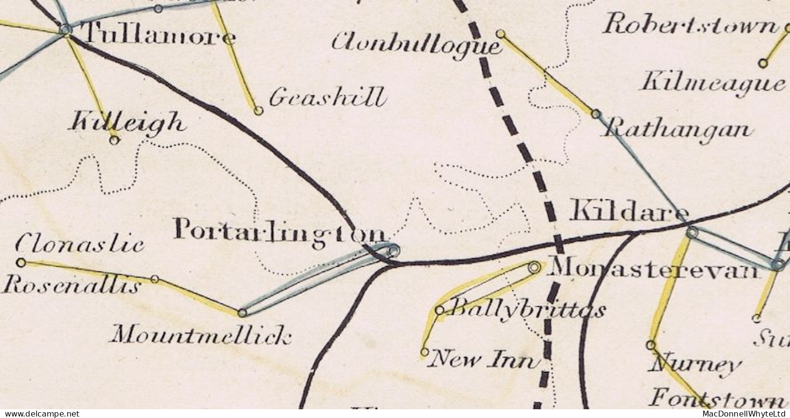 Ireland Laois France 1840 Wrapper To Mountmellick "pr L'Angleterre" AMIENS 30 JUIL 1840, Charged "1/6" - Prefilatelia