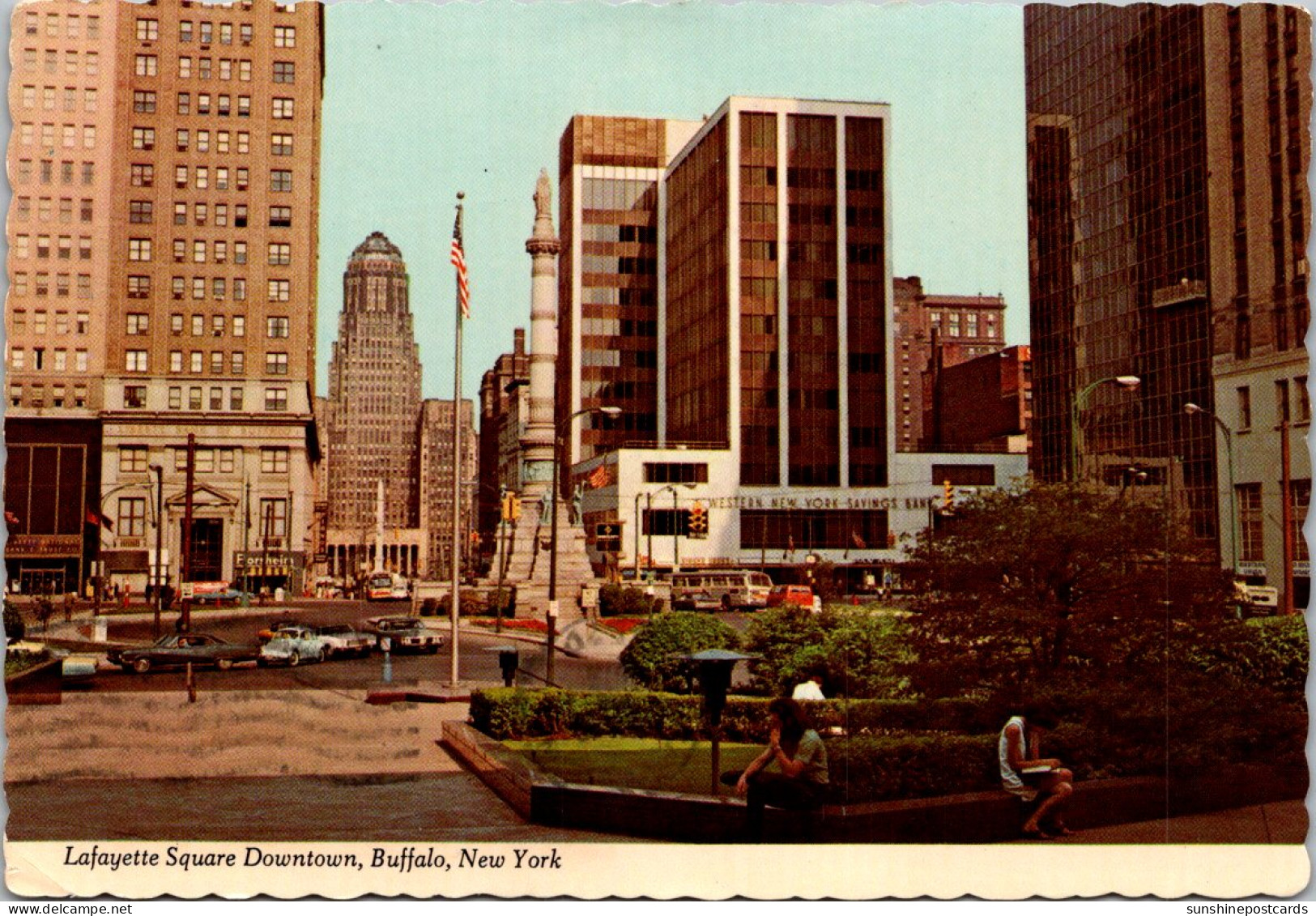 New York Buffalo Downtown Lafayette Square 1973 - Buffalo