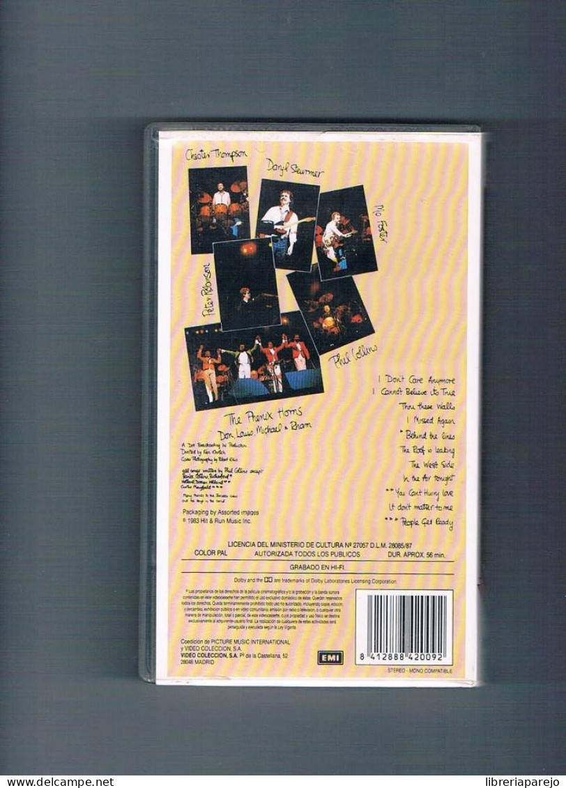 VÍDEO VHS LIVE AT PERKINS PALACE PHIL COLLINS - Other & Unclassified