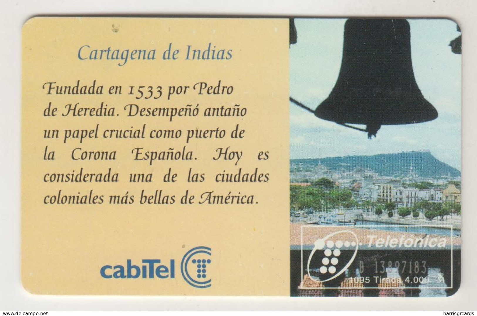 SPAIN - Cartagena De Indias, P-153, 10/95, Tirage 4.000, Used - Privatausgaben