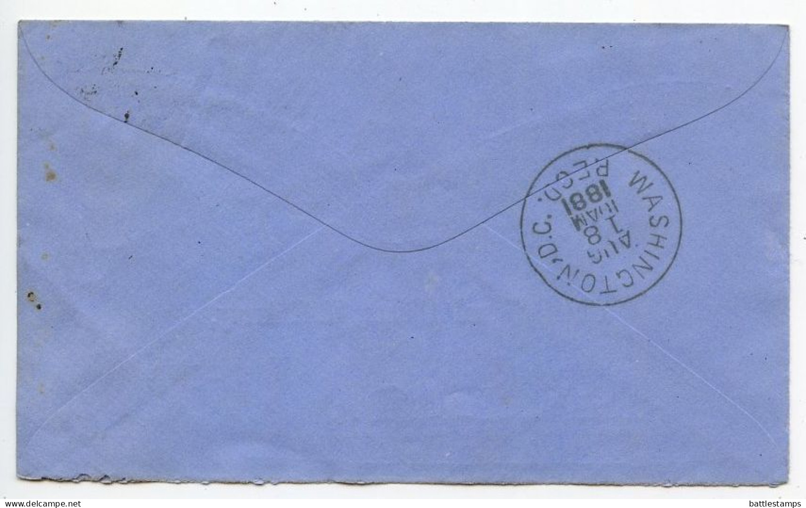 United States 1881 Scott UO54 War Dept. 3c. Washington Official Postal Envelope; Hobart, Ohio To Washington D.C. - ...-1900