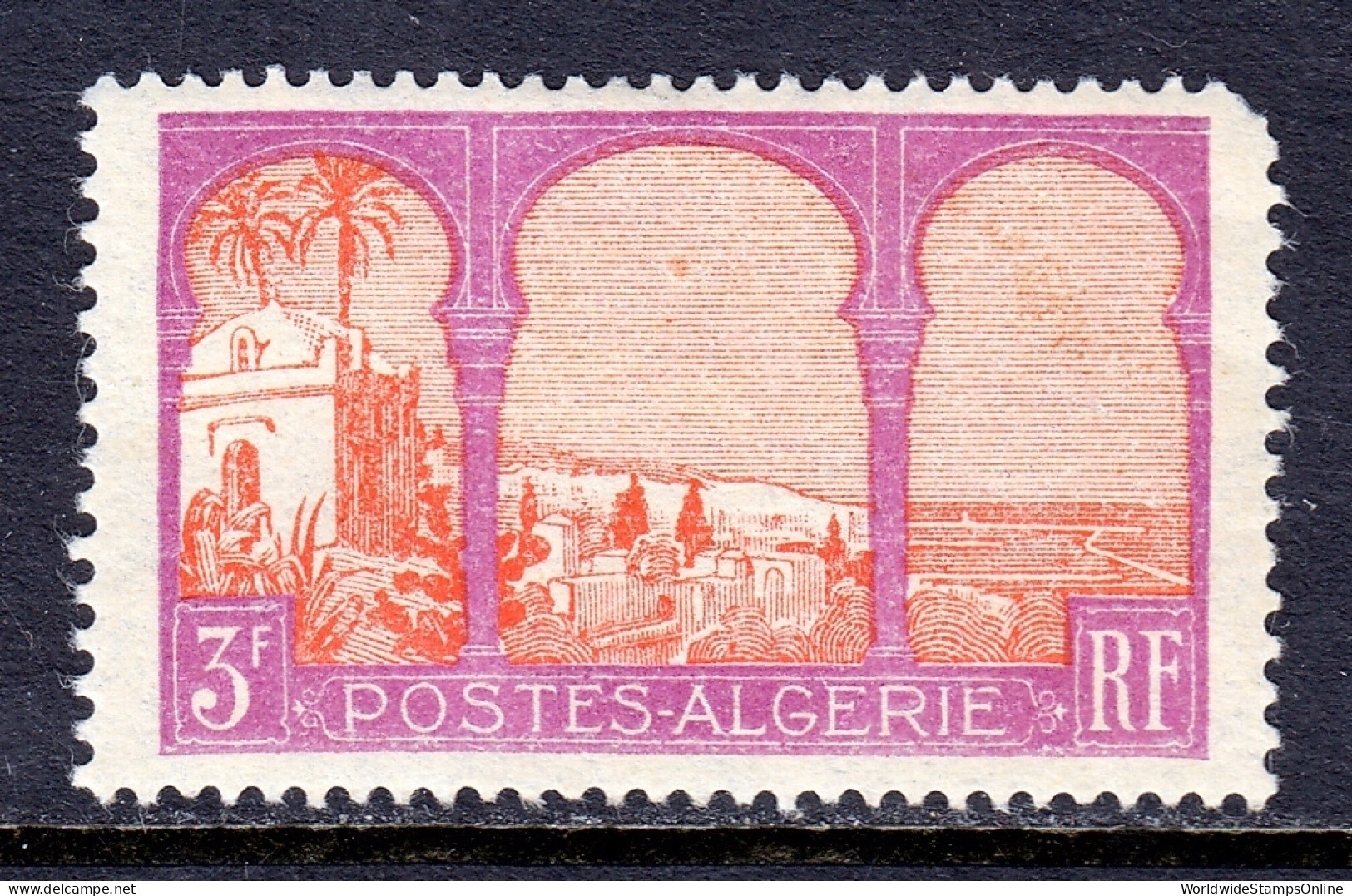 Algeria - Scott #64 - MH - Thin Speck, Rounded Corner UR - SCV $8.00 - Neufs