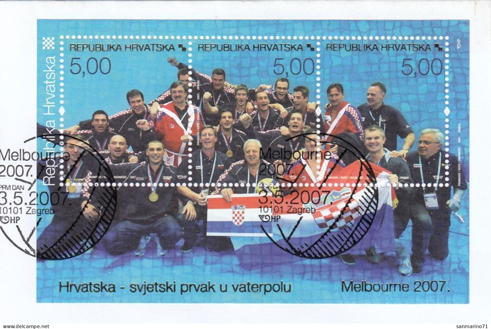 CROATIA Block 28,used,cut On Paper - Wasserball