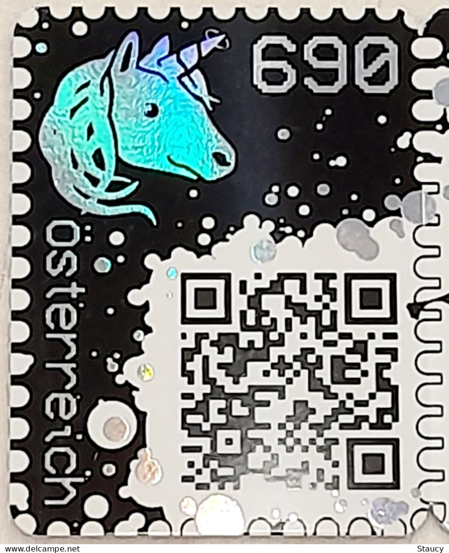 AUSTRIA AUTRICHE 2019 - CRYPTO STAMP - BLACK NOIR SCHWARZ - CRYPTOCURRENCY CURRENCY - RARE MNH Per Scan - Erreurs Sur Timbres