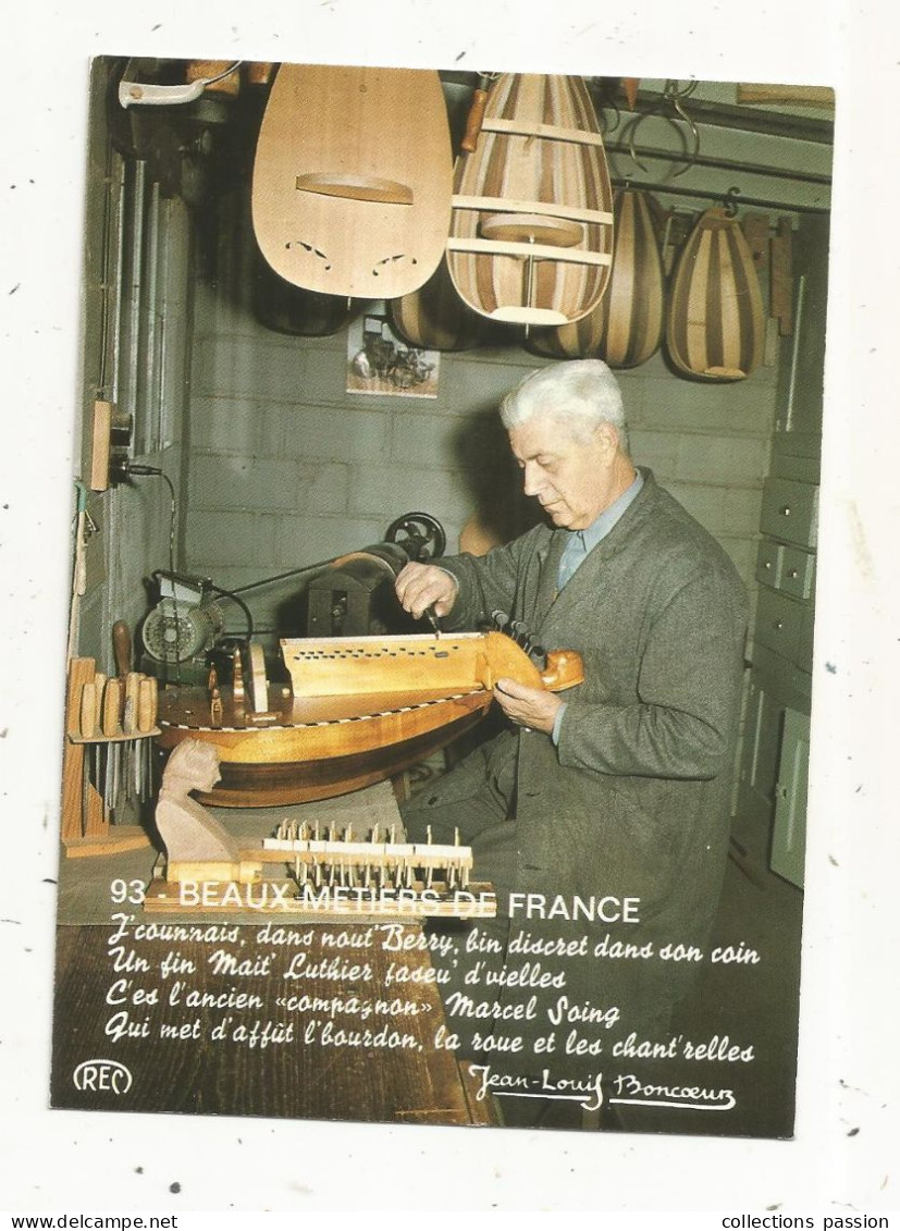 Cp , Métier , Artisanat , Beaux Métiers De France , LUTHIER , Berry , Marcel Soing , Vierge , Ed. Roussel - Artisanat